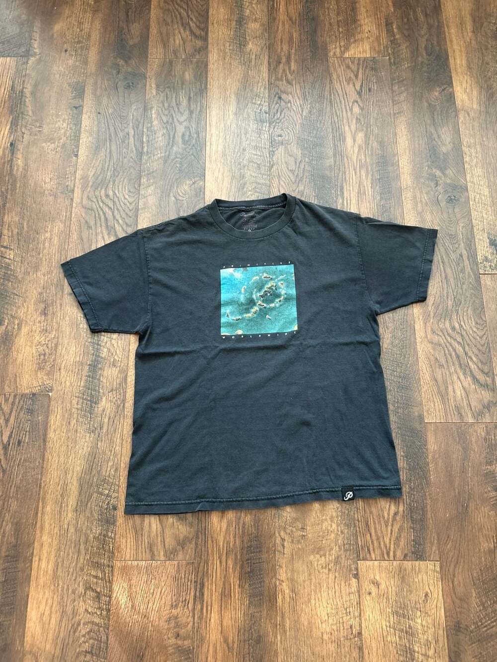 Primitive Worldwide Island Graphic T-Shirt Black Size L
